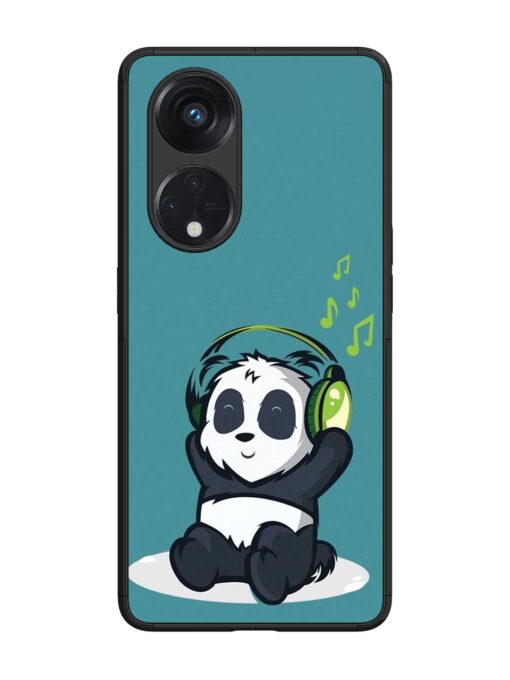 Music Panda Glossy Metal Phone Cover for Oppo Reno 8T (5G) Zapvi