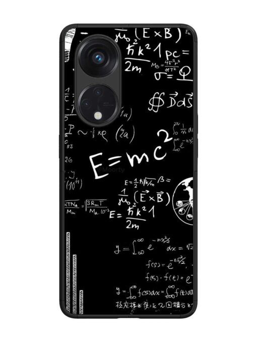 E=Mc2 Mass?Energy Equivalence Glossy Metal Phone Cover for Oppo Reno 8T (5G)