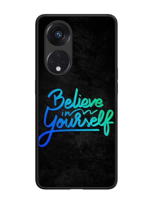 Believe In Yourself Glossy Metal Phone Cover for Oppo Reno 8T (5G) Zapvi