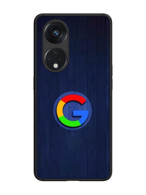 Google Logo Printed Glossy Metal TPU Phone Cover for Oppo Reno 8T (5G)