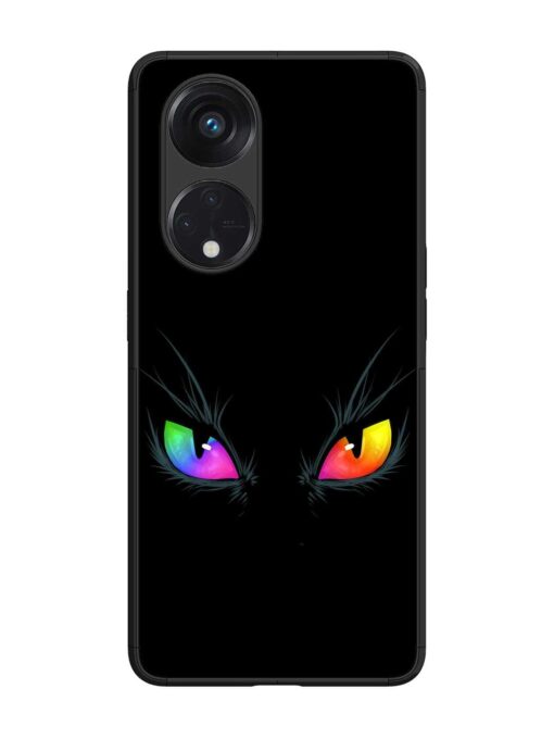 Cat Eyes Glossy Metal Phone Cover for Oppo Reno 8T (5G) Zapvi