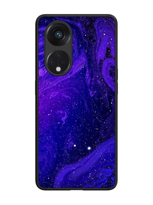 Galaxy Acrylic Abstract Art Glossy Metal Phone Cover for Oppo Reno 8T (5G) Zapvi