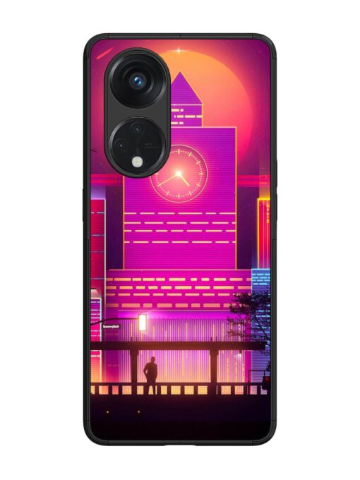 Clock Tower Glossy Metal TPU Phone Cover for Oppo Reno 8T (5G) Zapvi