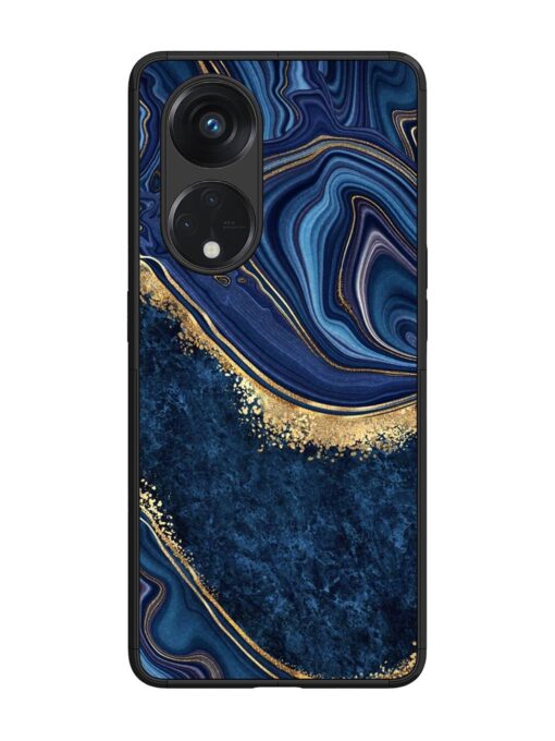 Abstract Background Blue Glossy Metal TPU Phone Cover for Oppo Reno 8T (5G) Zapvi