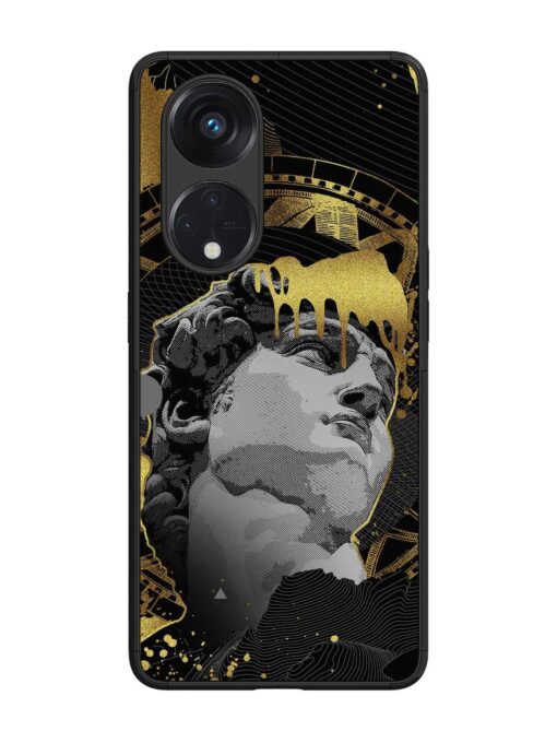 Roman Face Glossy Metal Phone Cover for Oppo Reno 8T (5G)