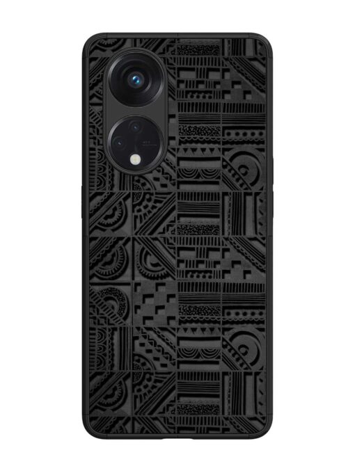 Seamless Pattern Glossy Metal Phone Cover for Oppo Reno 8T (5G)