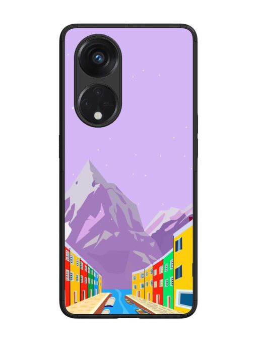 Venice City Illustration Glossy Metal Phone Cover for Oppo Reno 8T (5G) Zapvi