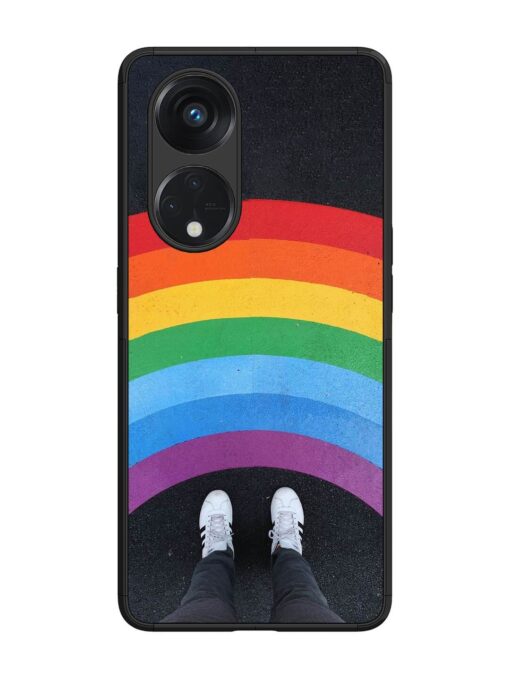 Legs Rainbow Glossy Metal TPU Phone Cover for Oppo Reno 8T (5G) Zapvi