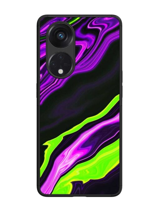 Bright Fluid Violet Glossy Metal Phone Cover for Oppo Reno 8T (5G) Zapvi