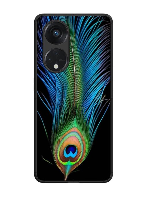 Peacock Feather Glossy Metal TPU Phone Cover for Oppo Reno 8T (5G) Zapvi