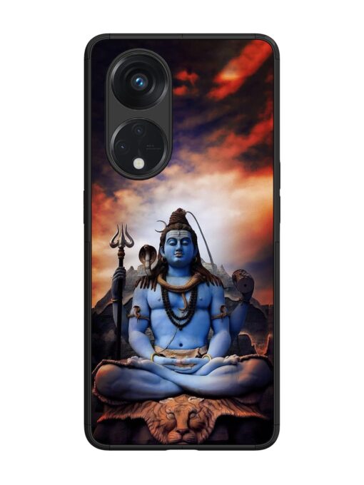 Jai Jai Shiv Glossy Metal Phone Cover for Oppo Reno 8T (5G)