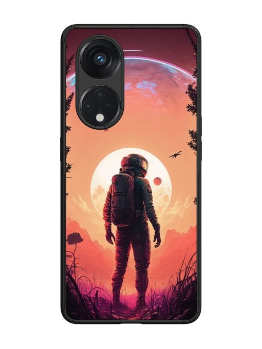 Red Sky At Morning Glossy Metal Phone Cover for Oppo Reno 8T (5G) Zapvi