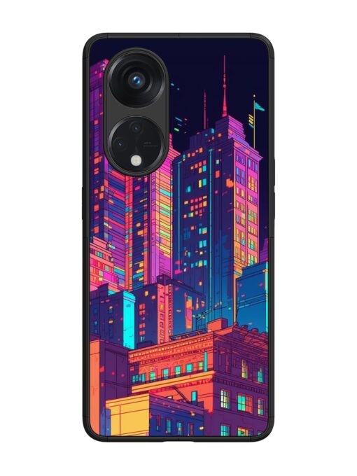 City View Glossy Metal Phone Cover for Oppo Reno 8T (5G)