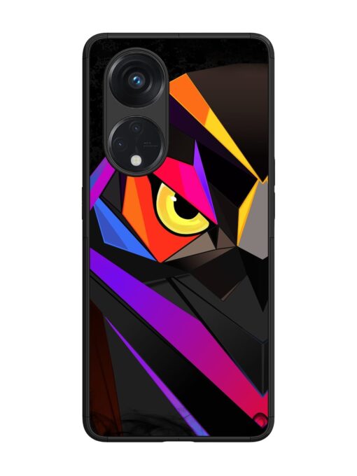 Wpap Owl Glossy Metal Phone Cover for Oppo Reno 8T (5G) Zapvi