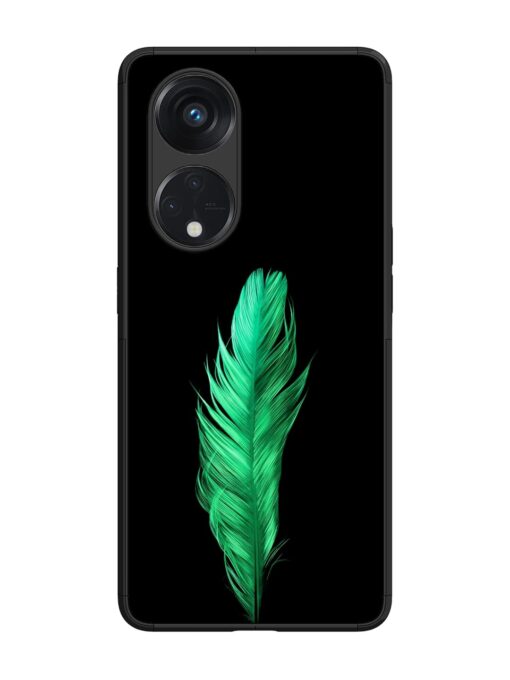 Feather Texture Glossy Metal Phone Cover for Oppo Reno 8T (5G)