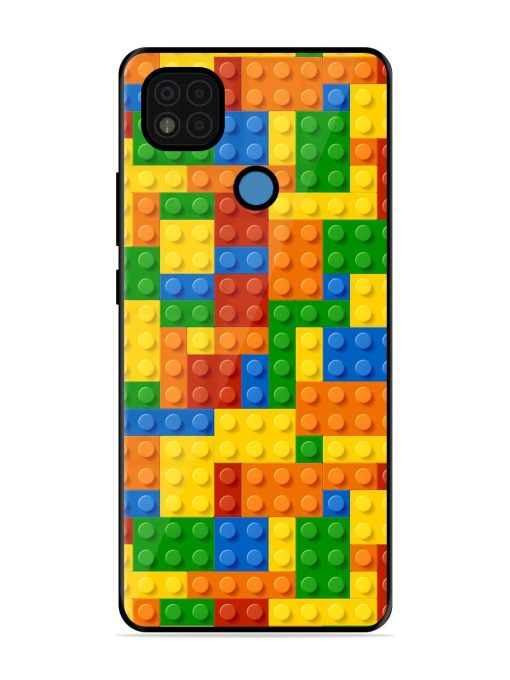 Building Blocks Glossy Metal TPU Phone Cover for Poco C31 Zapvi