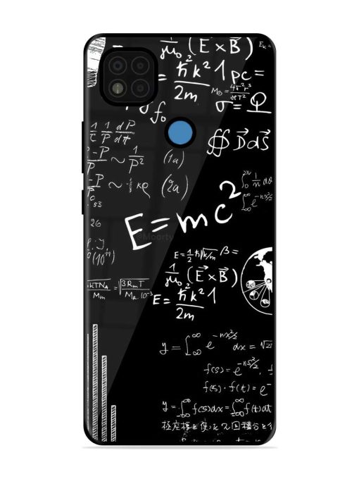 E=Mc2 Mass?Energy Equivalence Glossy Metal Phone Cover for Poco C31 Zapvi