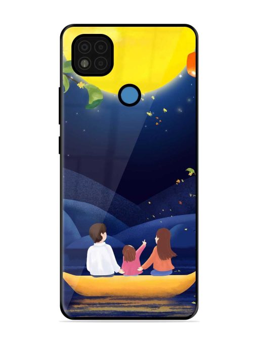 Happy Family And Beautiful View Glossy Metal Phone Cover for Poco C31 Zapvi