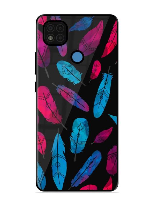 Feather Art Glossy Metal Phone Cover for Poco C31 Zapvi