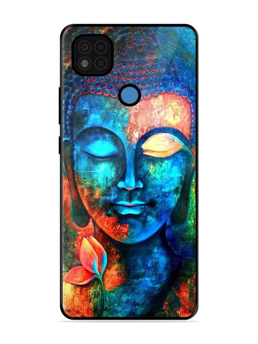 Buddha Painting Glossy Metal Phone Cover for Poco C31 Zapvi