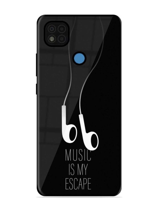 Music Is My Escape Glossy Metal Phone Cover for Poco C31