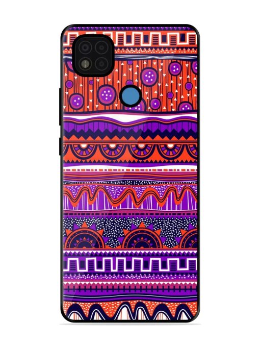 Ethnic Seamless Pattern Glossy Metal TPU Phone Cover for Poco C31