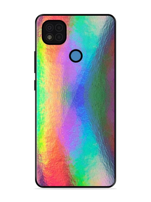 Colorful Holographic Background Glossy Metal TPU Phone Cover for Poco C31 Zapvi