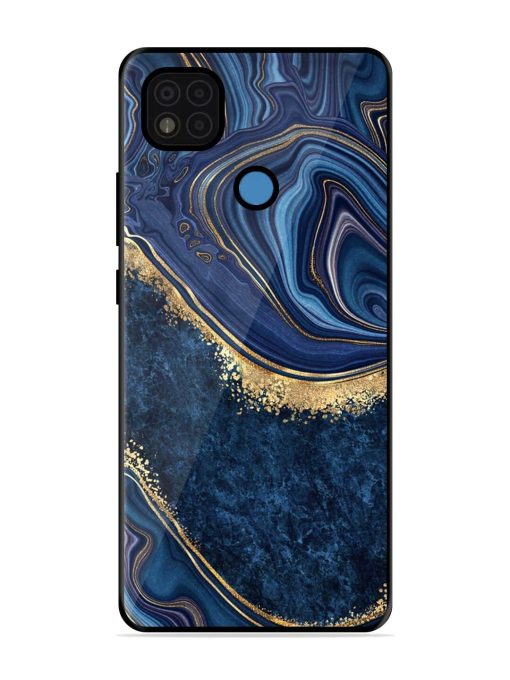 Abstract Background Blue Glossy Metal TPU Phone Cover for Poco C31 Zapvi