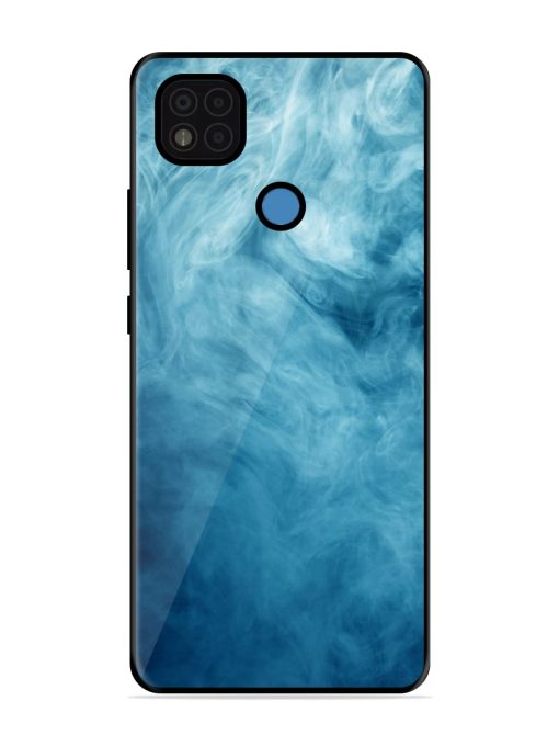 Blue Smoke Art Glossy Metal Phone Cover for Poco C31