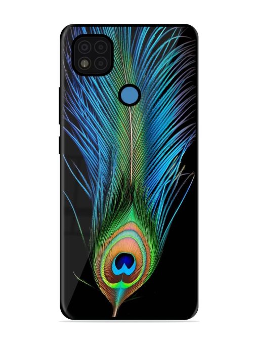 Peacock Feather Glossy Metal TPU Phone Cover for Poco C31 Zapvi