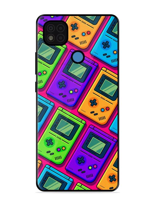 Game Seamless Pattern Glossy Metal Phone Cover for Poco C31