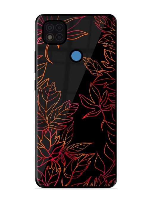 Red Floral Pattern Glossy Metal Phone Cover for Poco C31