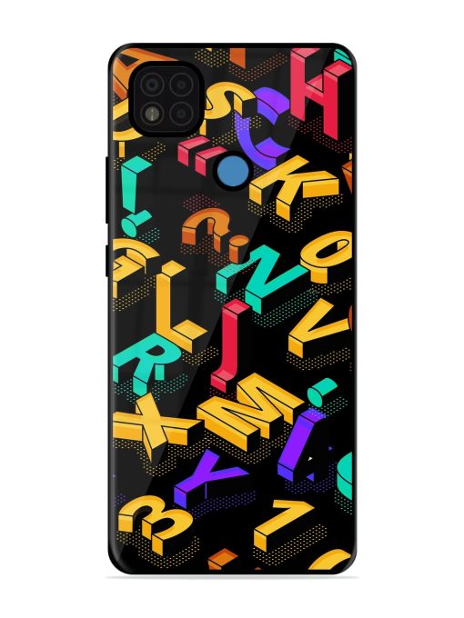 Seamless Pattern With Letters Glossy Metal Phone Cover for Poco C31