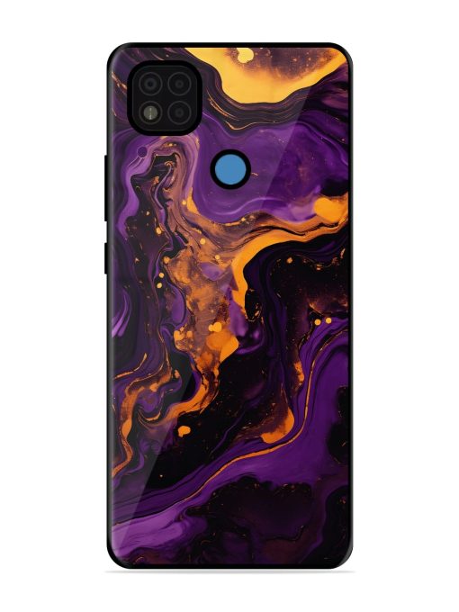 Painting Of A Purple Glossy Metal Phone Cover for Poco C31 Zapvi