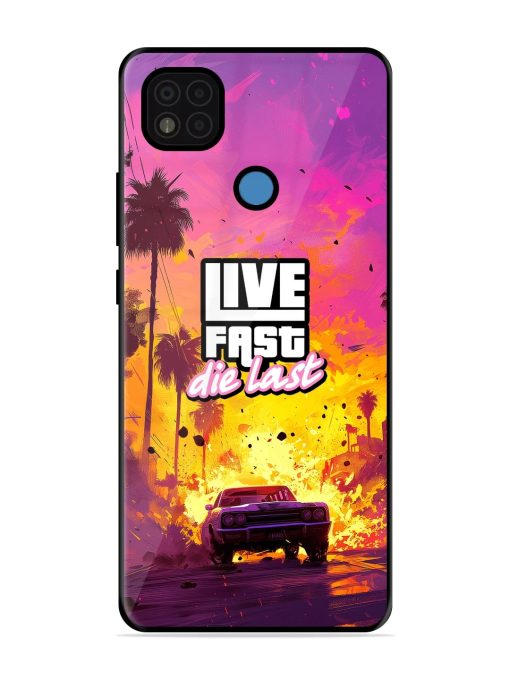 Live Fast Glossy Metal Phone Cover for Poco C31