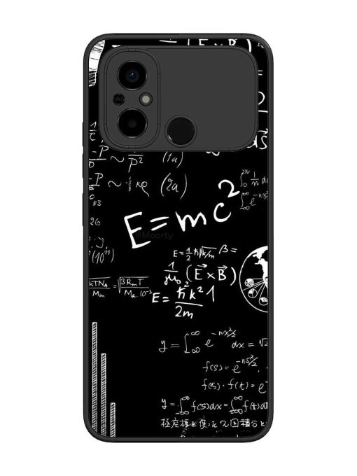 E=Mc2 Mass?Energy Equivalence Glossy Metal Phone Cover for Poco C55 Zapvi