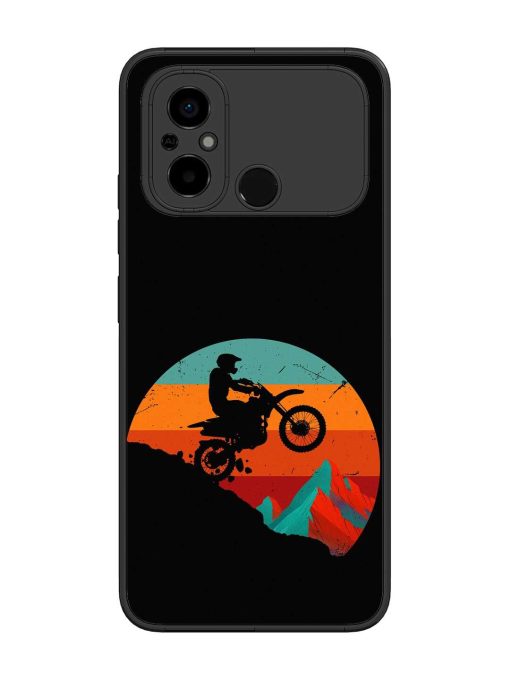 Mountain Bike Glossy Metal Phone Cover for Poco C55 Zapvi