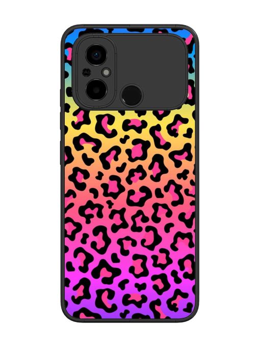 Neon Rainbow Colored Glossy Metal Phone Cover for Poco C55