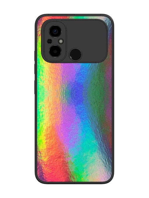 Colorful Holographic Background Glossy Metal TPU Phone Cover for Poco C55 Zapvi