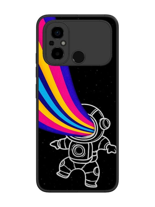 Astronaut Glossy Metal TPU Phone Cover for Poco C55 Zapvi