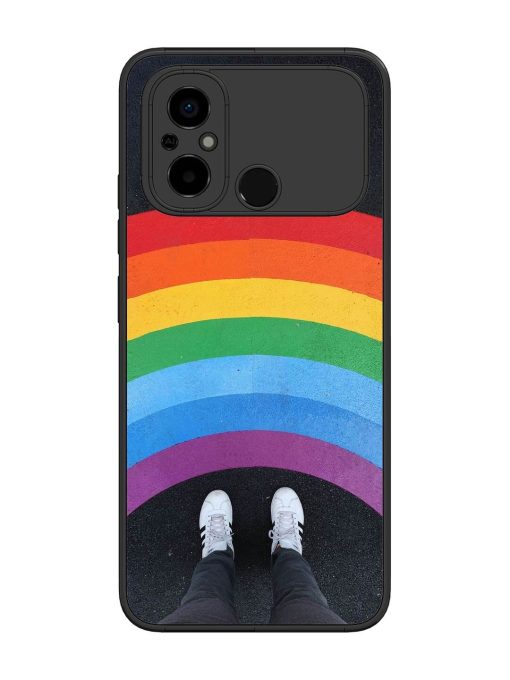 Legs Rainbow Glossy Metal TPU Phone Cover for Poco C55 Zapvi