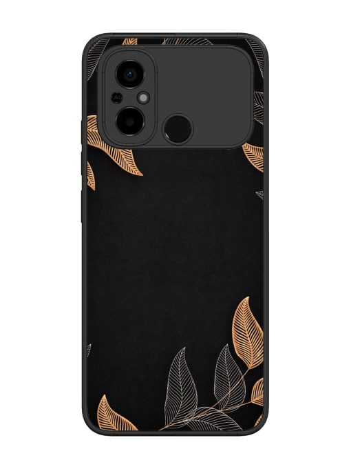 Foliage Art Glossy Metal Phone Cover for Poco C55 Zapvi