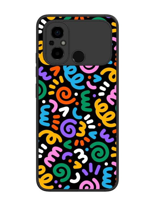 Colorful Seamless Vector Glossy Metal Phone Cover for Poco C55 Zapvi