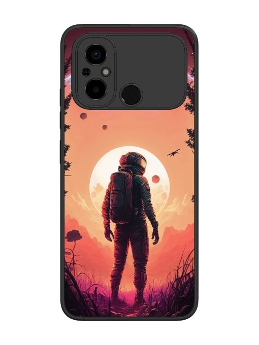 Red Sky At Morning Glossy Metal Phone Cover for Poco C55 Zapvi