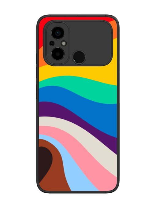 Minimal Pride Art Glossy Metal Phone Cover for Poco C55 Zapvi