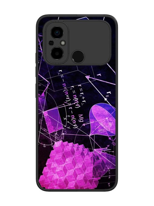 Math Physics Formula Art Glossy Metal Phone Cover for Poco C55 Zapvi