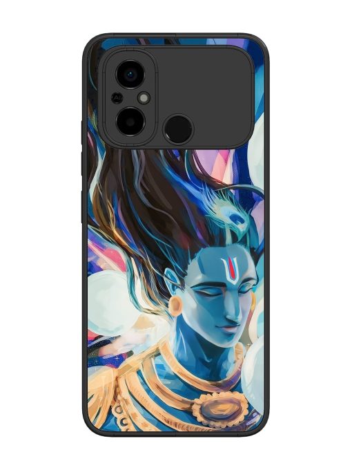 Bhagwan Sri Krishna Glossy Metal Phone Cover for Poco C55 Zapvi