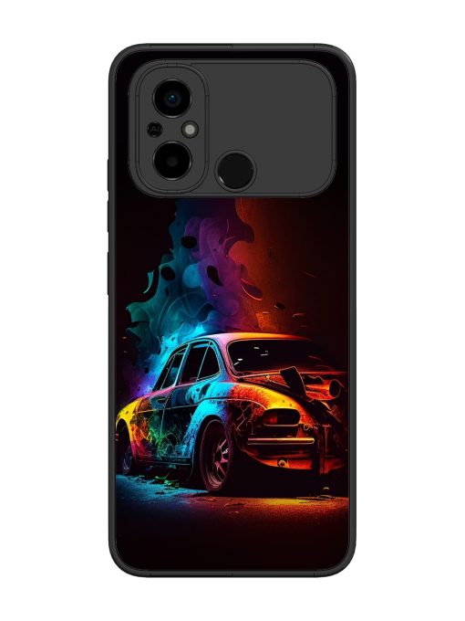 High Classic Car Art Glossy Metal Phone Cover for Poco C55 Zapvi