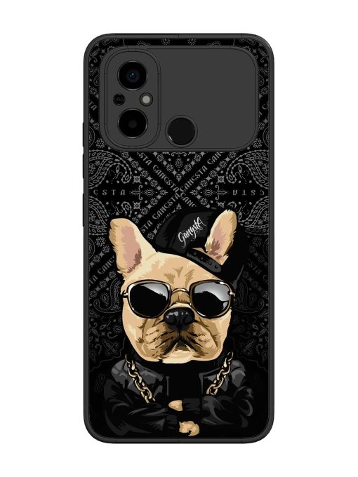 Gangsta Cool Sunmetales Dog Glossy Metal Phone Cover for Poco C55 Zapvi