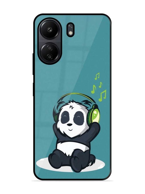 Music Panda Glossy Metal Phone Cover for Poco C65